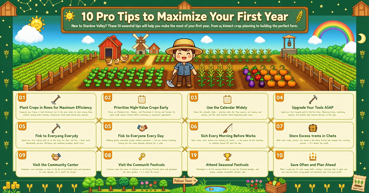 Stardew Valley: 10 Pro Tips to Maximize Your First Year and Build the Perfect Farm